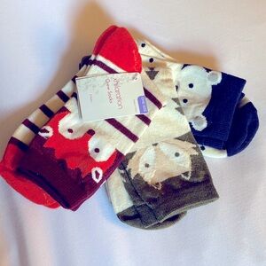 Xhiliration 3-pack Novelty Crew Socks NWT One Size